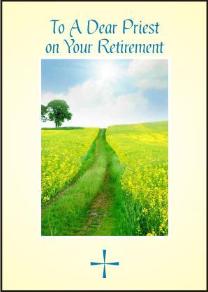 priest retirement card country path